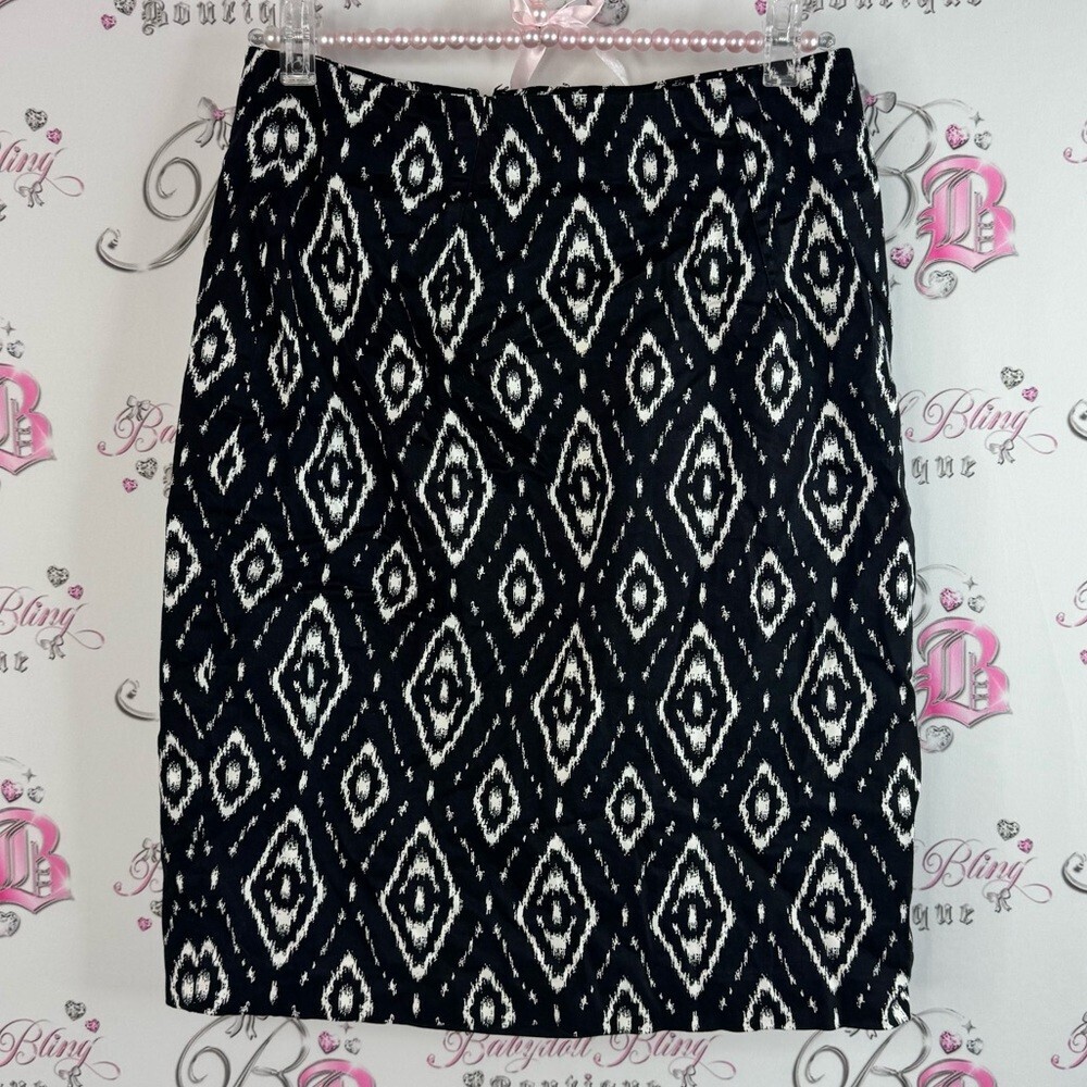 Chic by jacob skirt Aztec geometric Black and White Patterned Women's Skirt